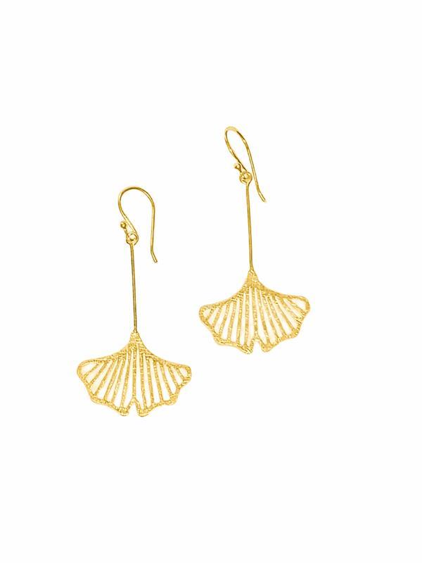 EARRINGS-GINKGO LEAF,ESV14-2
