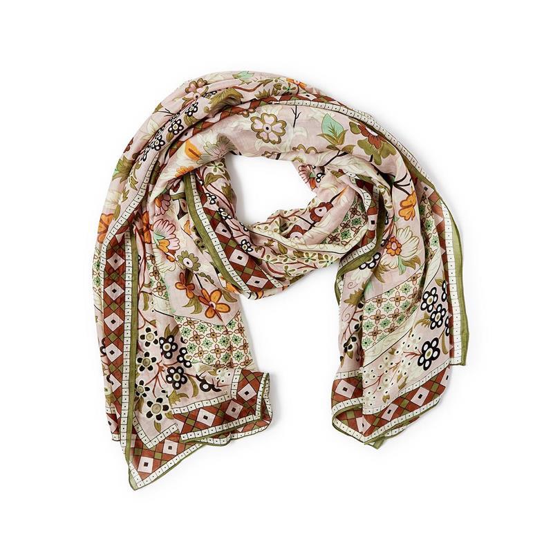 SCARF - PINK FLORAL ARCH PRINT,20721-FAP