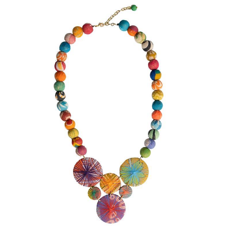 NECKLACE - KANTHA THREADBURST,NE-5187