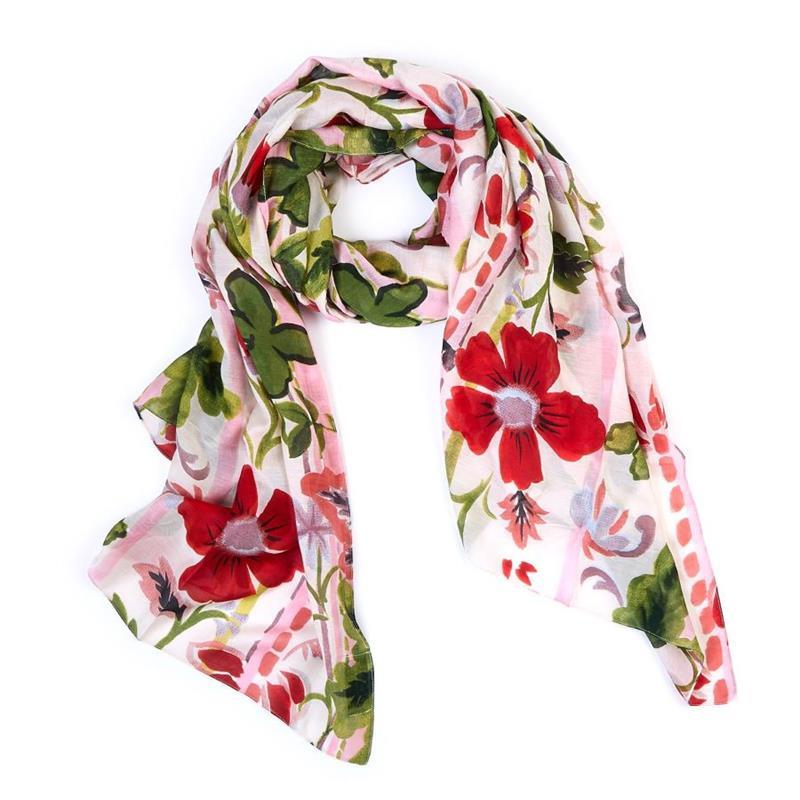SCARF - RED POPPY PRINT,20721-PRP