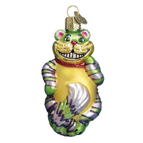 Cheshire Cat Glass Ornament