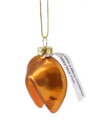 Fortune Cookie Glass Ornament