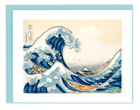 The Great Wave Quilling Greeting Card