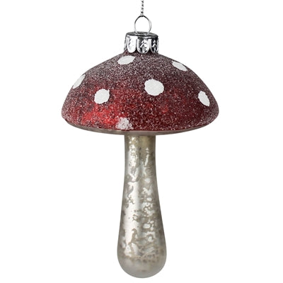 Large Mushroom Glass Ornament