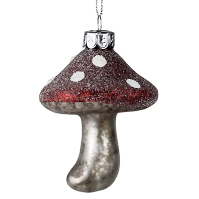 Mushroom Glass Ornament