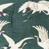 Heron Print Forest Green Scarf