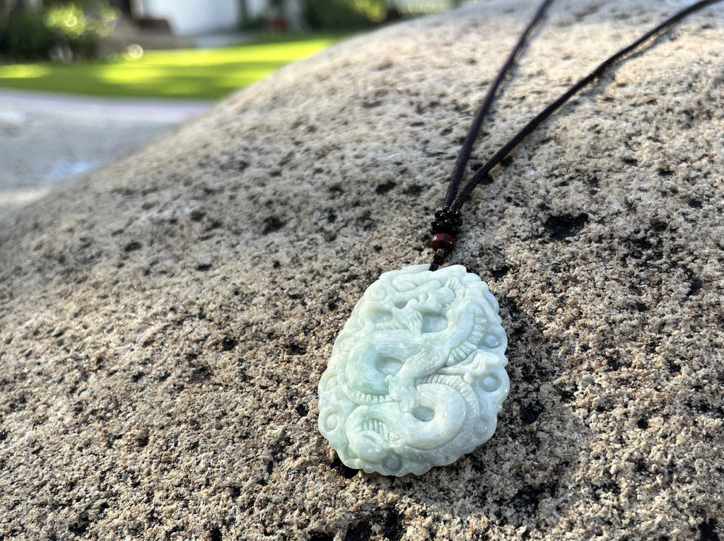 Jadeite Jade Dragon Necklace Pendant | Genuine Jade Carvings | Jadeite Jade  Dragon Necklace – RealJade® Co. Wholesale