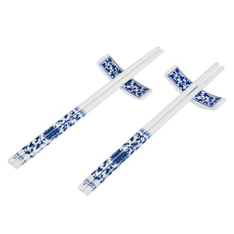 Floral Porcelain Chopsticks - Set of 2