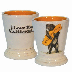 California Bear Hug Shot Glass, Ceramic